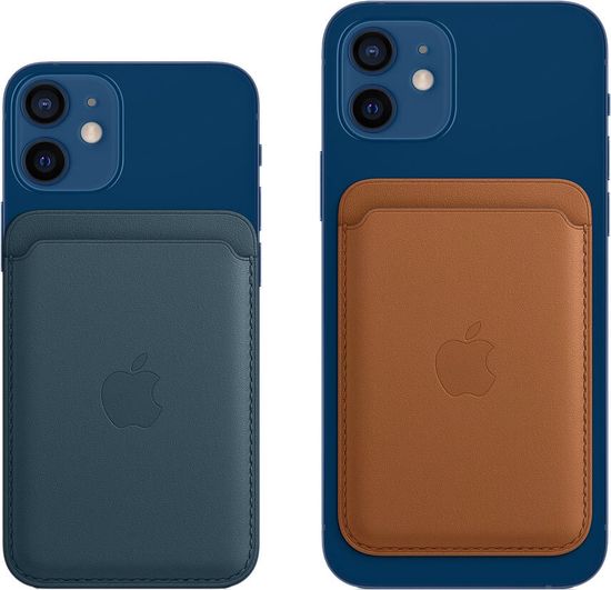 Чехол-бумажник Apple MagSafe для iPhone, кожа, тёмно‑синий