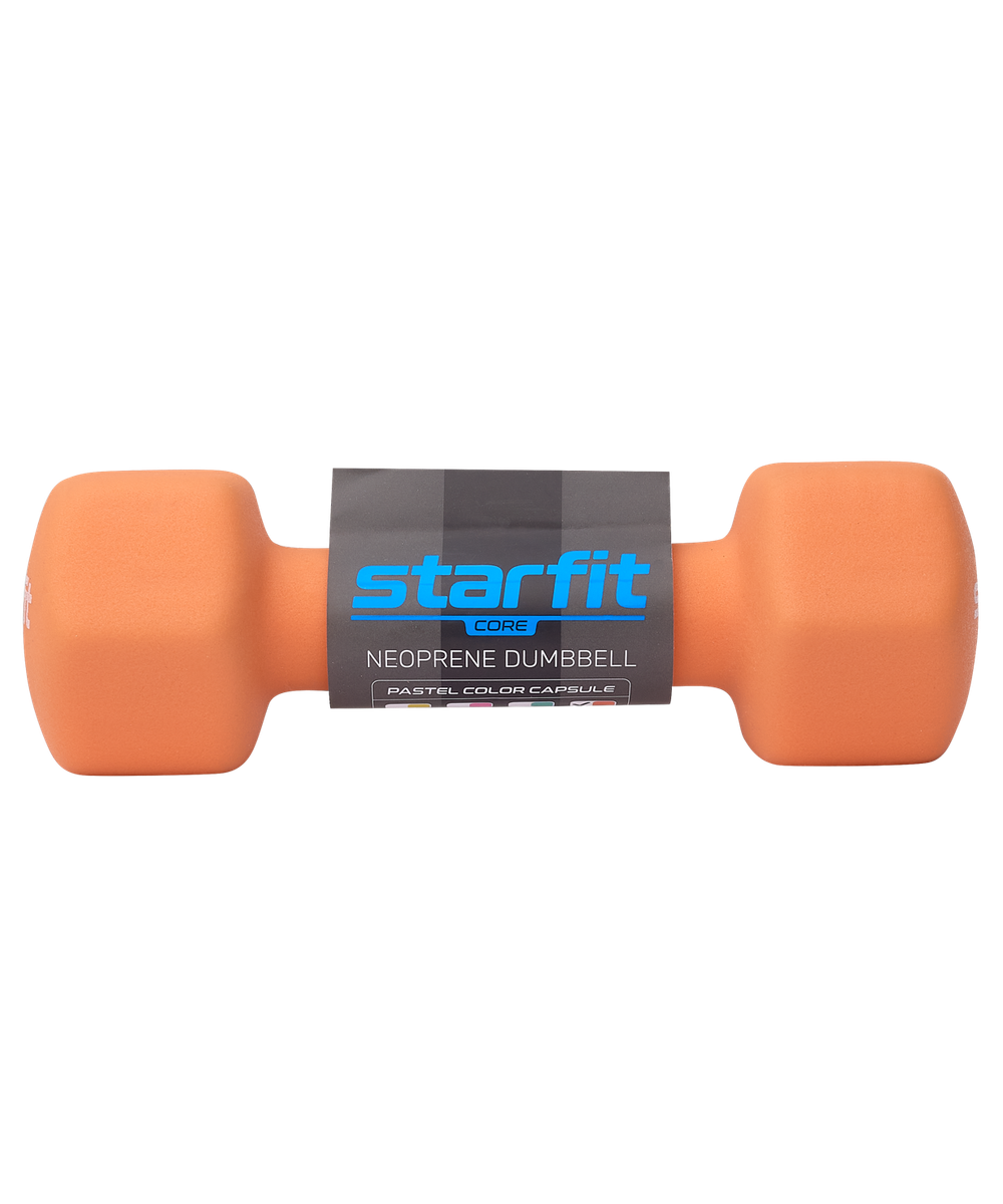 Гантель неопреновая DB-201 2 кг, оранжевый пастель