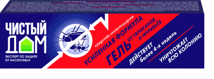 Гель от муравьев и тараканов ЧИСТЫЙ ДОМ 35 гр (1/40)