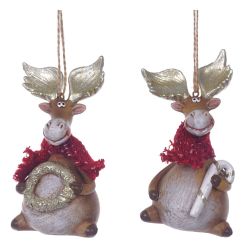 GAEM Фигурка декоративная подвесная "Олень", L5,5 W4,5 H10,5 см, 2в.