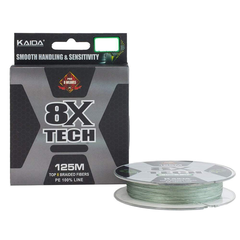 Шнур плетеный KAIDA 8X Tech зеленый 0.22 мм 16.4 кг