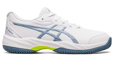 детские Кроссовки теннисные Asics Gel-Game 9 GS Clay/OC - white/steel blue