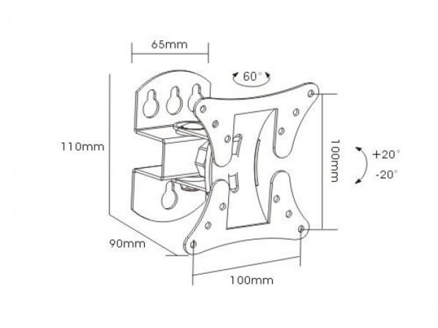 Наклонно-поворотный кронштейн Arm-Media LCD-101