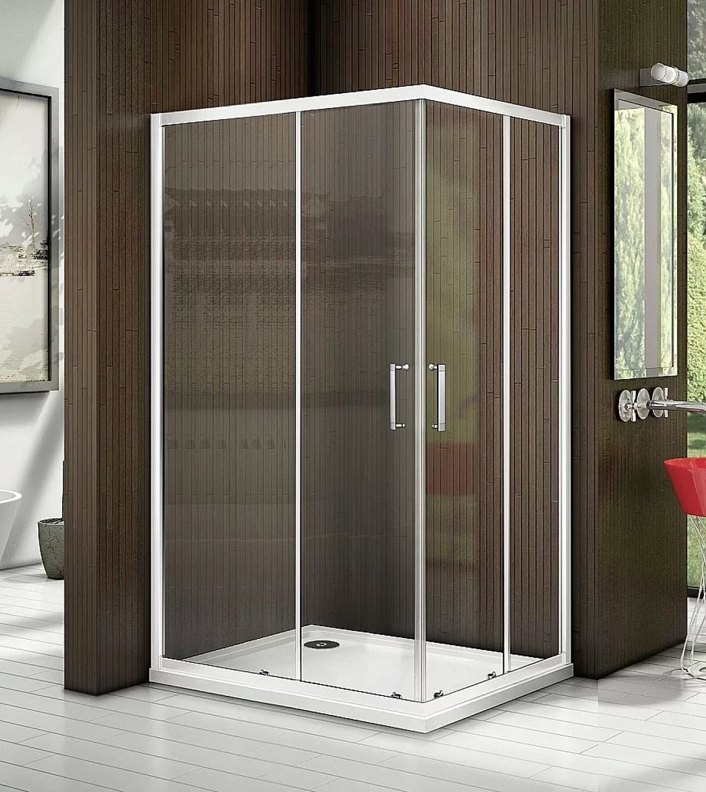 Душевой уголок Good Door LATTE CR-120-80-C-WE стекло прозрачное/профиль анодированный алюминий