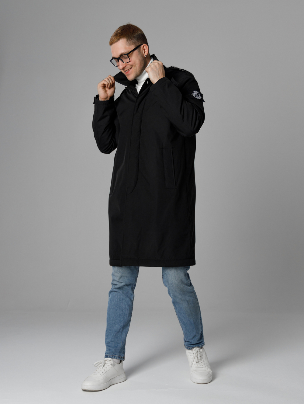 Тренч утепленный с меховым подкладом