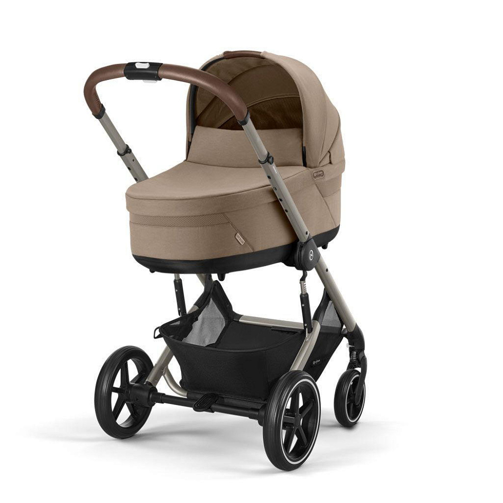 Коляска Cybex Balios S Lux TPE 2025 Aton B2 i-Size Volcano Black 3 в 1 Almond Beige