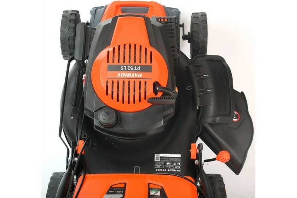 Бензиновая газонокосилка PATRIOT PT 52LS, 200 сс, 51 см, привод, мульчирование, штуцер для подключения воды 512109024