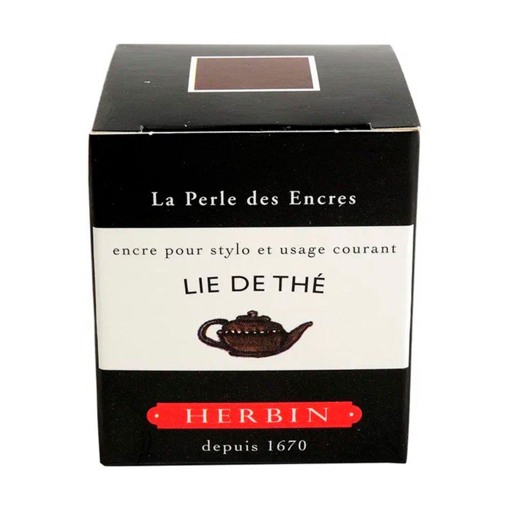 Чернила во флаконе Herbin 30 мл Lie de thé темно-коричневые (13044T) 2