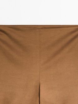 Massimo Dutti Атласные брюки, коричневый