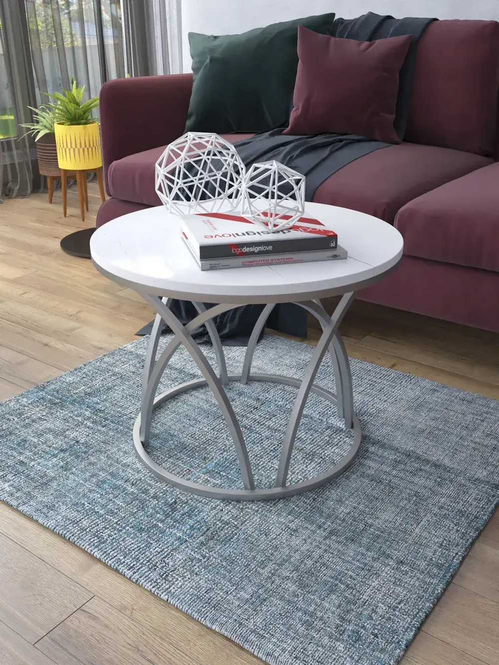 Журнальный стол Тюльпан - СБГ - МДФ в ПВХ