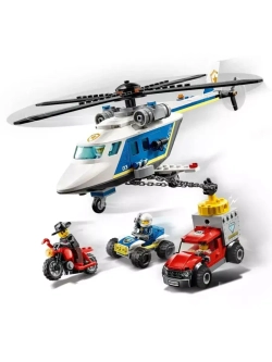Конструктор Сити Погоня на полицейском вертолёте 236 деталей
