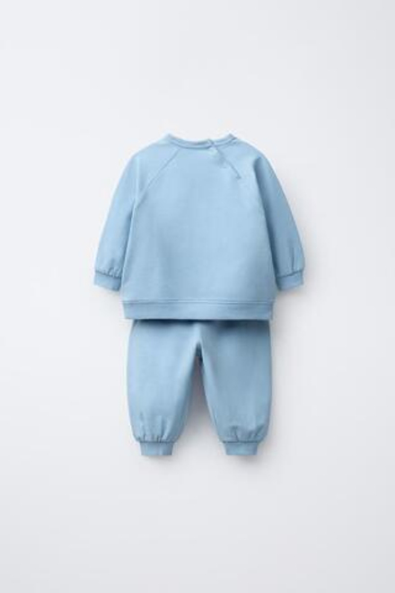 ZARA КОМПЛЕКТ: ТОЛСТОВКА И БРЮКИ-ДЖОГГЕРЫ, ГОЛУБОЙ
