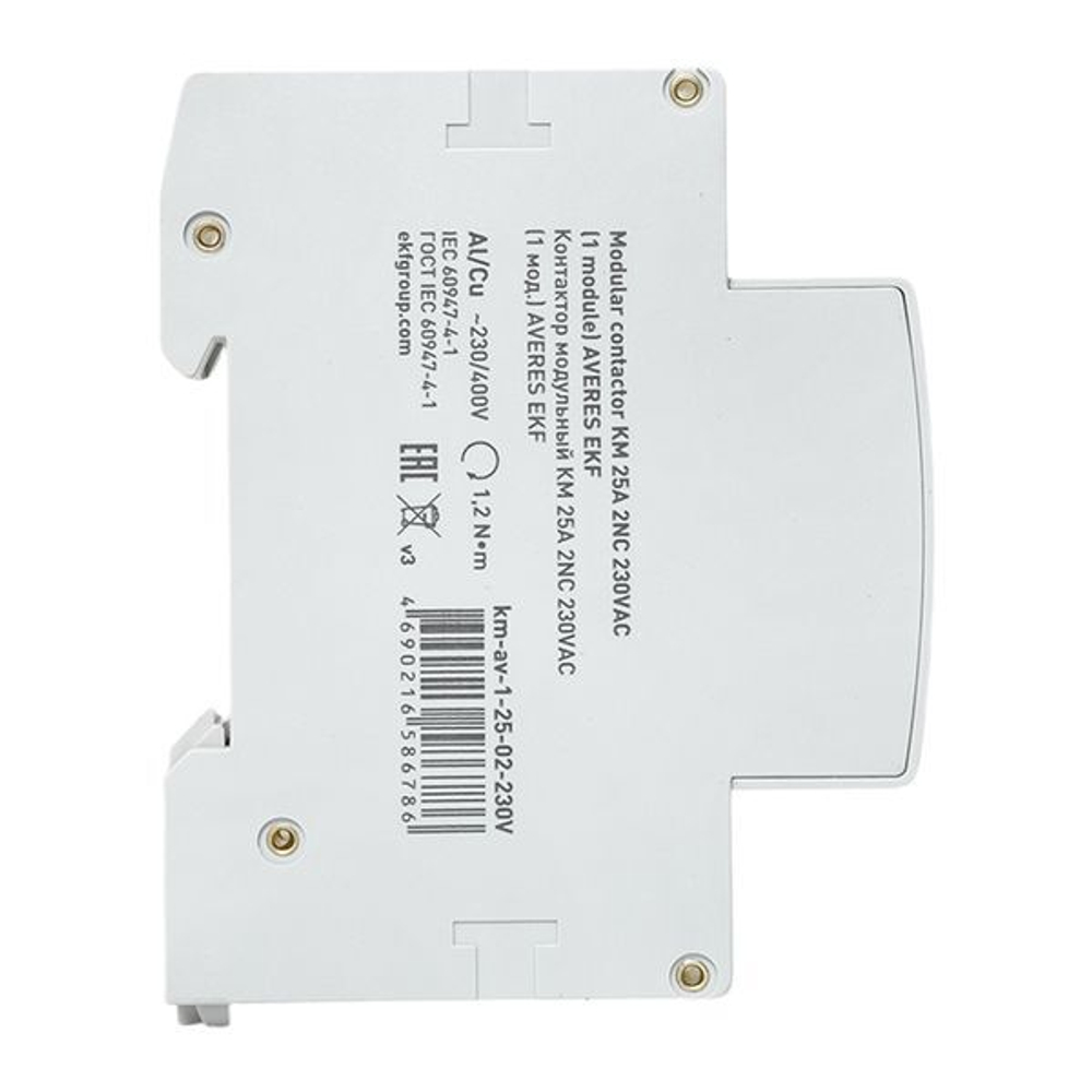 Контактор модульный EKF km-av-1-25-02-230V