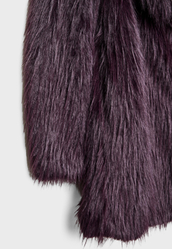 STRADIVARIUS Шуба из искусственного меха, фиолетовый