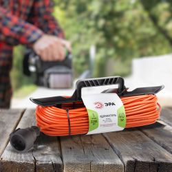 Удлинитель силовой ЭРА UFx-1-2x1.0-40m на рамке без заземления 1 розетка 40м ПВС 2х1мм2 | Силовые удлинители