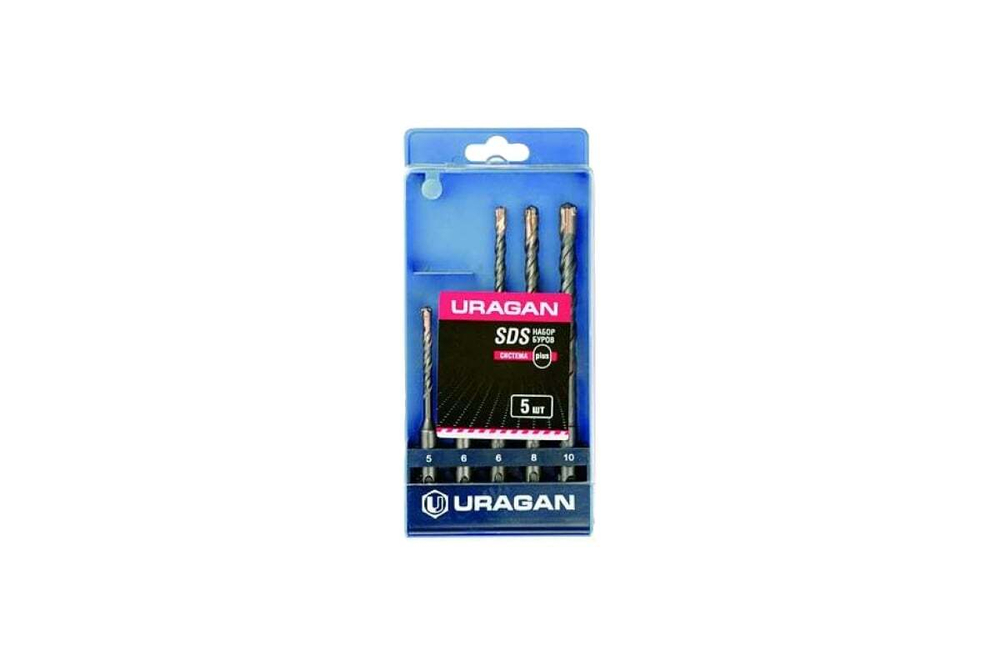 Набор буров 5 шт. по бетону (5-10 мм; SDS-plus) URAGAN 901-25554-H5