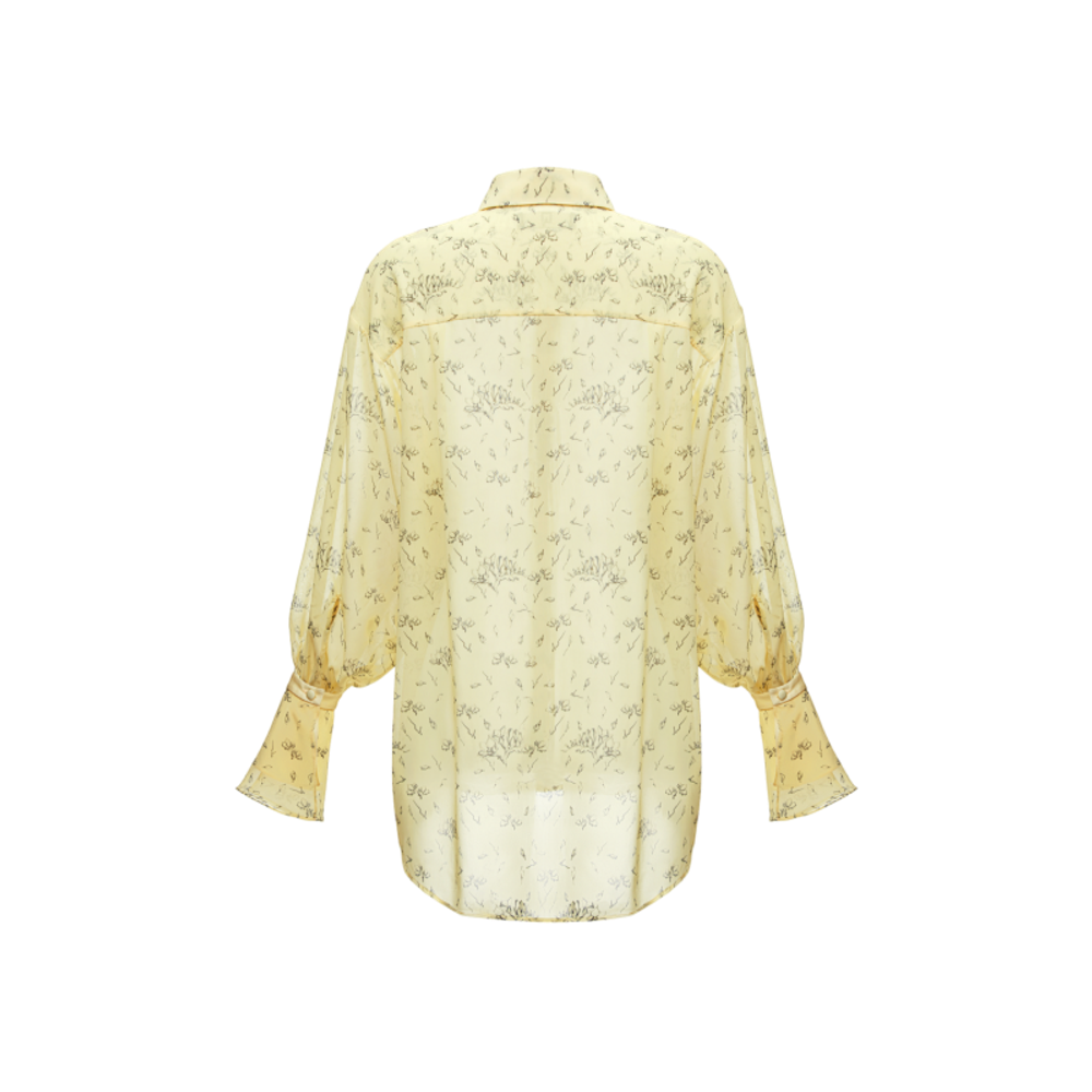 Рубашка из шифона с принтом