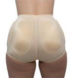 Шелковистые трусы пуш-ап для бедер и ягодиц (Размер: L) (Цвет: бежевый)