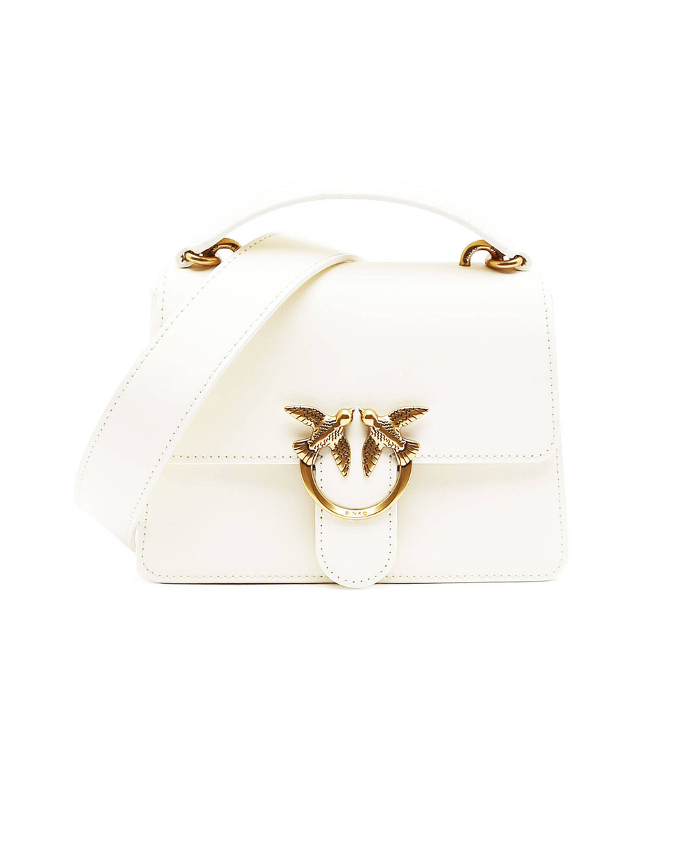 Кожаная сумка-трапеция Love One Mini Pinko - белый(100071 A0F1)