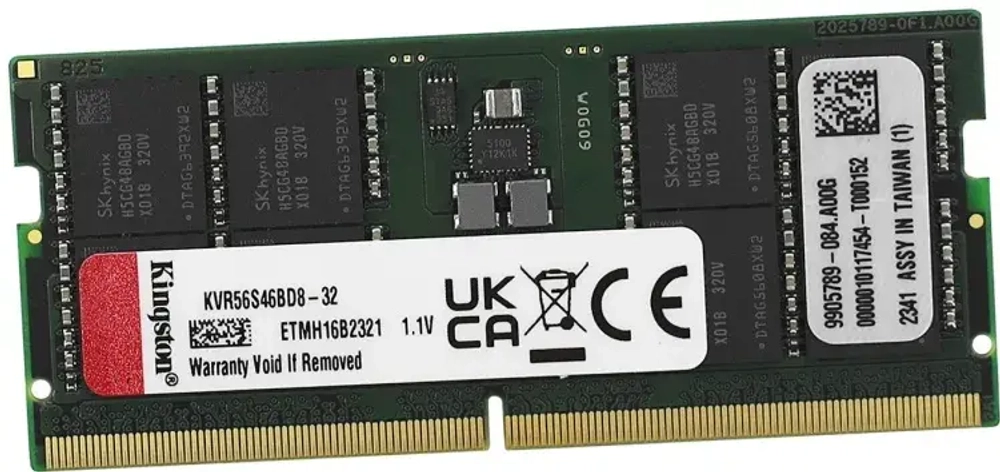 Модуль памяти Kingston KVR56S46BD8-32 DDR5 SODIMM 32Gb 5600MHz CL46
