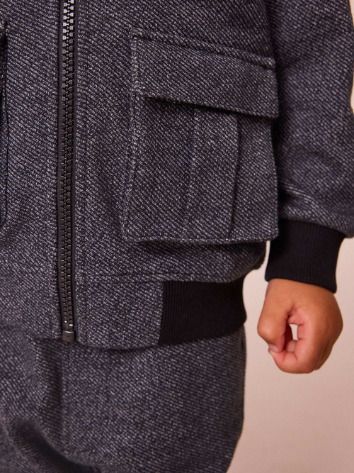 Бомбер и брюки в комплекте для мальчика Next N96-311, Темно-серый