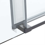 Душевой уголок Комо Софт (Como Soft) Vincea VSR-1CS1013CLGM, 1300*1000, вороненая сталь, стекло прозрачное