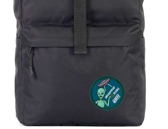 Нашивка термоаппликация на одежду и на рюкзак. Unidentified flying gender, НЛО, Космос