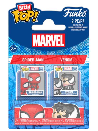Набор Funko Bitty POP! Spider-Man Spider-Man & Venom 2шт 88939 / Набор Фанко ПОП! по мотивам вселенной "Марвел", Человек-паук и Веном