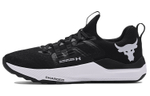 Under Armour Project Rock Johnson BSR non-slip breathable low-cut comprehensive training shoes black and white