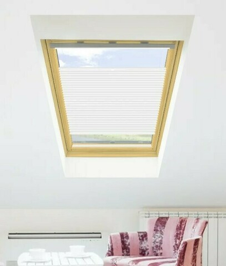 Плиссированная штора OPS 55х98 белая (4001) для мансардных окон