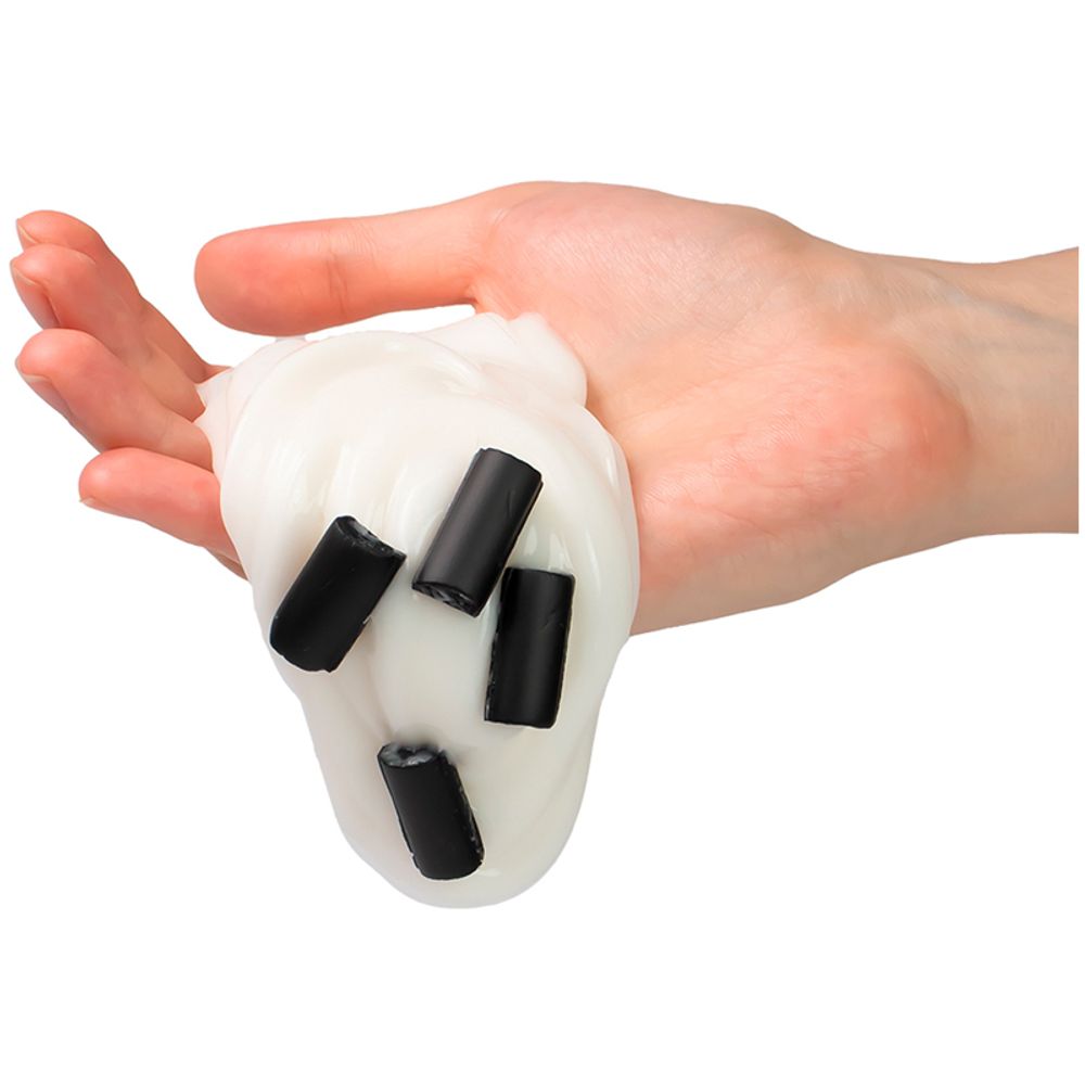 Слайм Slime "Jungle. Зебра", с кирпичиками поролоновыми черными, 130г