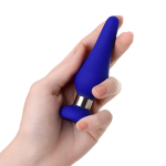 Синяя силиконовая анальная втулка 10см с ограничителем ToyFa ToDo 357009