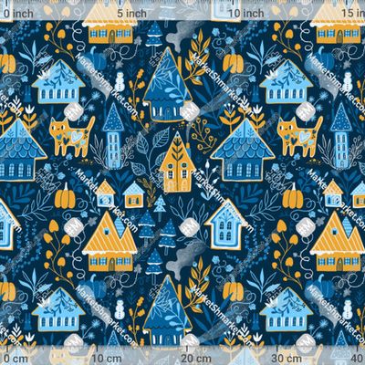 Имбирные печеньки. Домики, тыквы и котик by kostolom3000 417 DPI