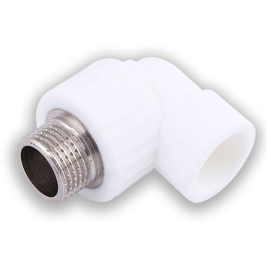 Угол полипропиленовый (ПП) переходной Ø25х3/4" НР