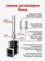 Бак выносной для теплообменника вертикальный 60 л, AISI 439 1,0 мм