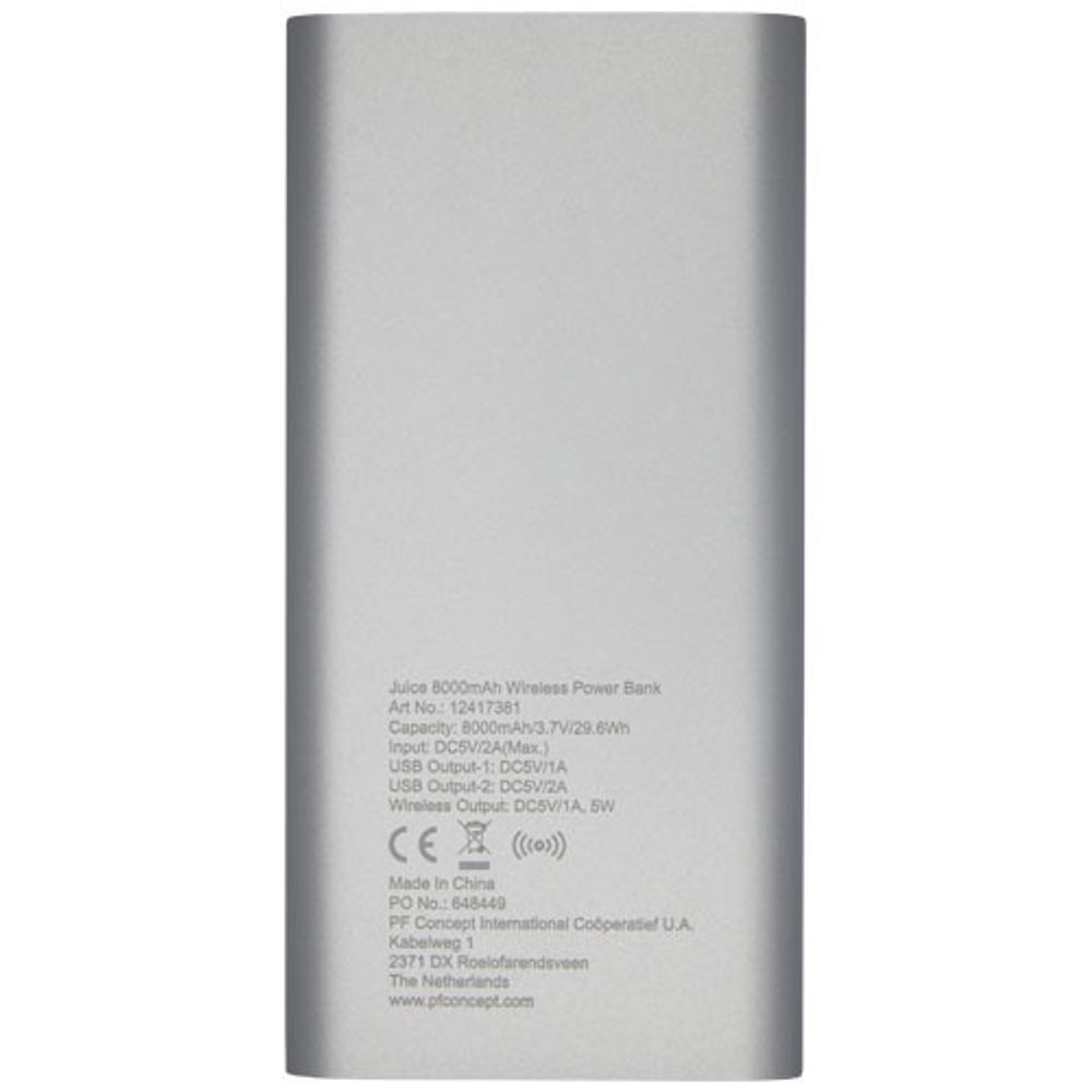 Беспроводное портативное зарядное устройство емкостью 8000 мАч Juice