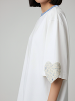 Футболка оверсайз женская белый Синички