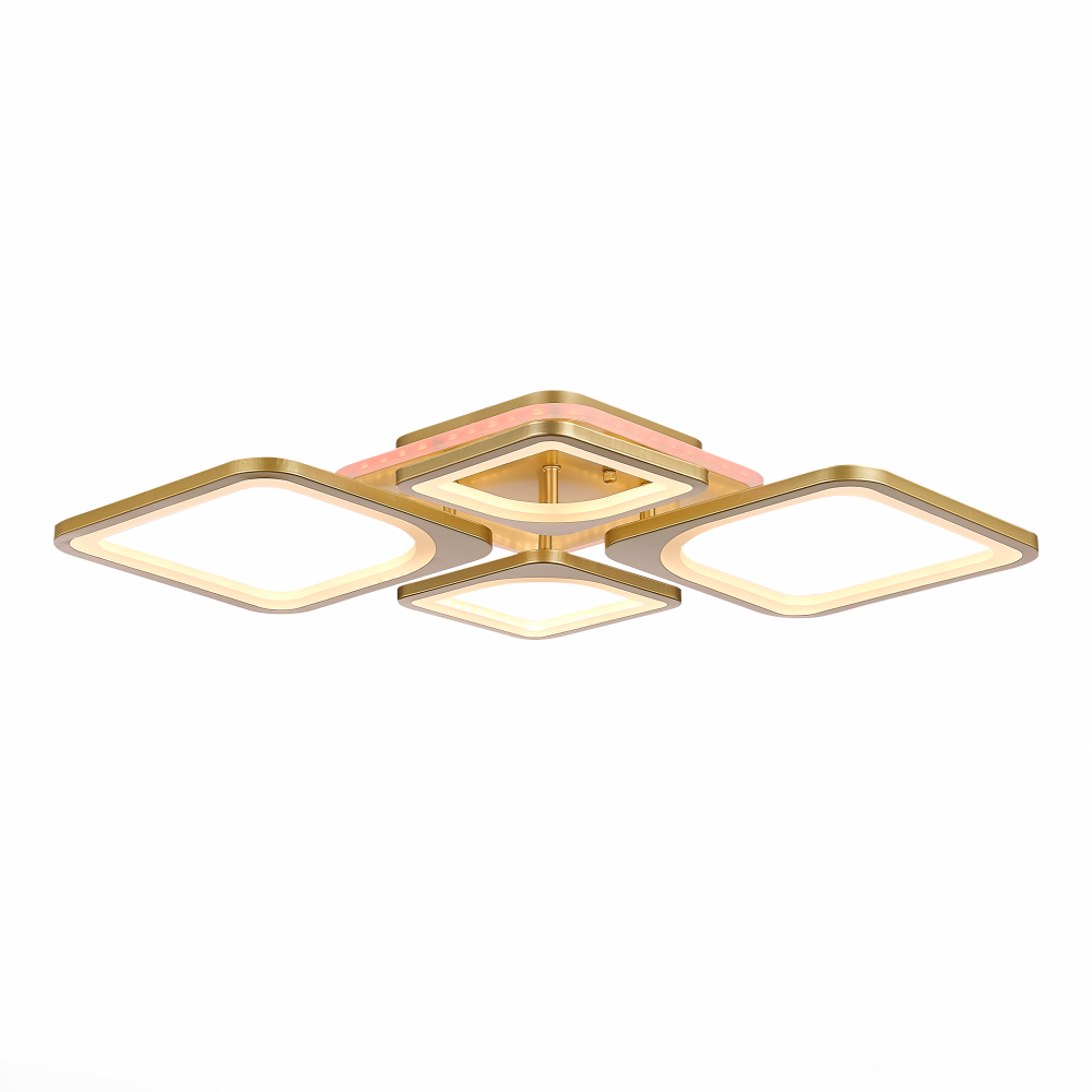 SLE500322-04RGB Светильник потолочный Золотистый/Белый LED 1*112W RGB 8W 3000-6000K GIURA