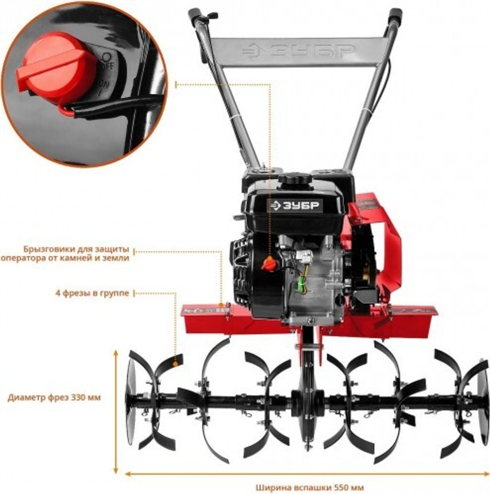 Мотокультиватор ЗУБР МКТ-200