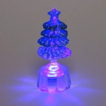 Сувенир с подсветкой «Лесная ёлочка» 7,5*2 см , голубой