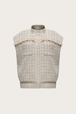 Жилет из твида с люрексной нитью