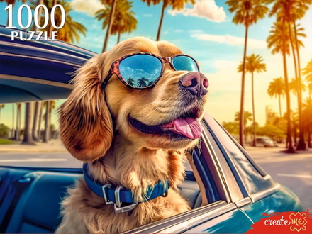 Пазлы 1000 элементов 685*480мм. "Щенок в очках"