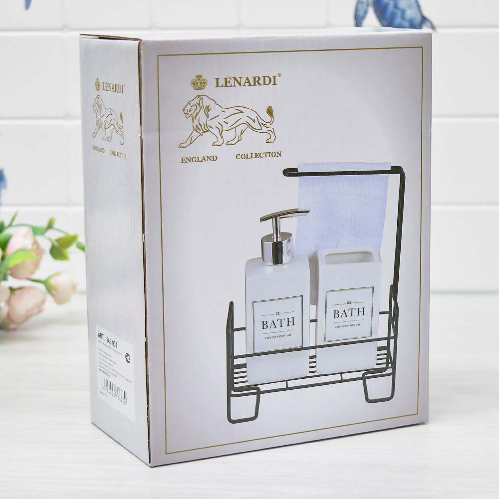 Набор для ванной 4 предмета, фарфор, 146-031