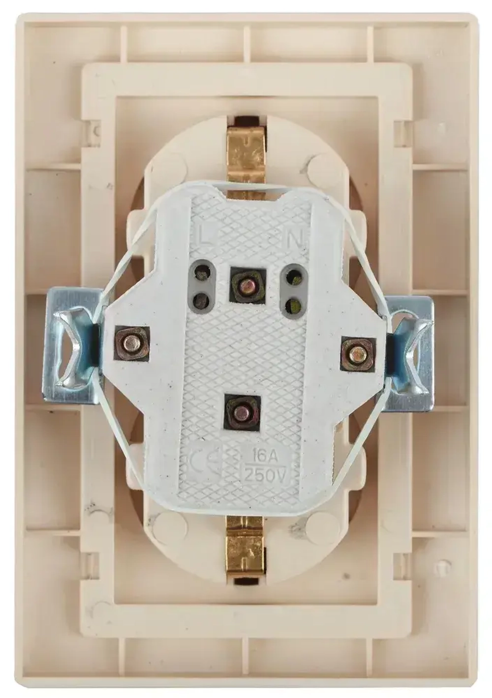 Розетка Intro Plano 1-205-05 с заземлением двойная 2X2P+E Schuko 16А-250В IP20 скрытой установки черный