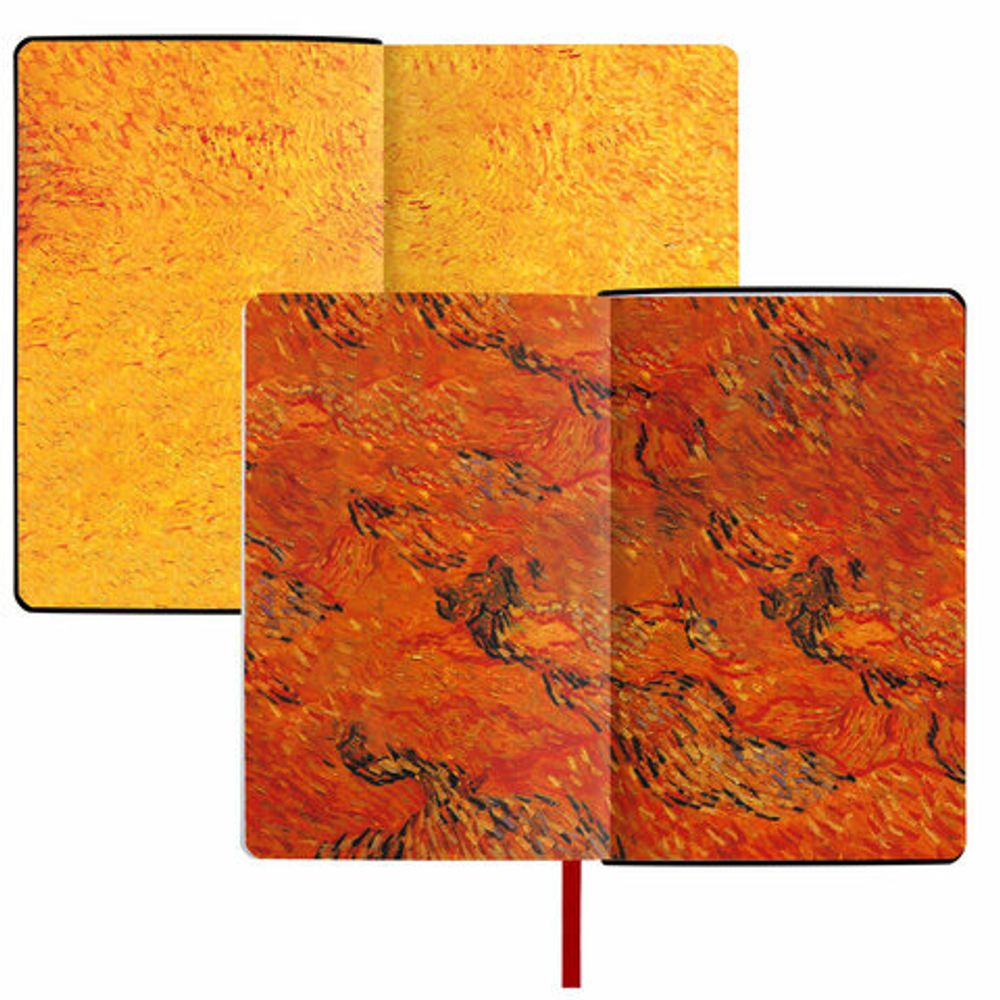 Ежедневник недатированный А5 (138х213 мм), BRAUBERG VISTA, под кожу, гибкий, 136 л., "Van Gogh", 111987