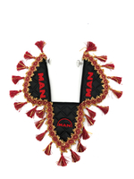 Вымпел тройной MAN (экокожа, черный с красными кисточками)