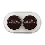 Рамка 2-х постовая, керамика, цвет белый BF2-620-01