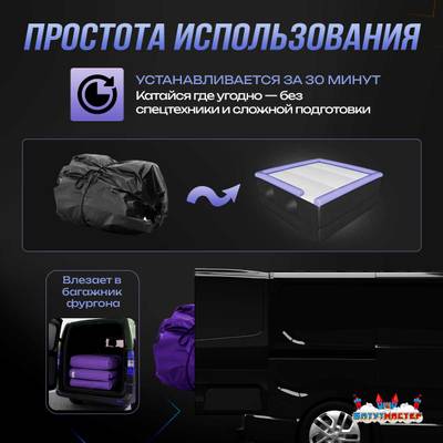 Надувная подушка «LandBag» для байк-прыжков и трюков, 8×8×2,5 м