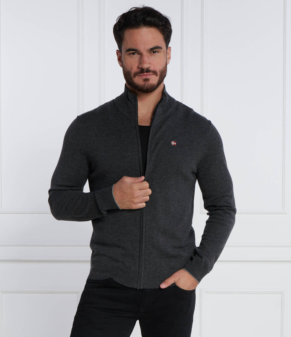 Хлопковый свитер damavand Napapijri - графитовый(NP0A4GJR)