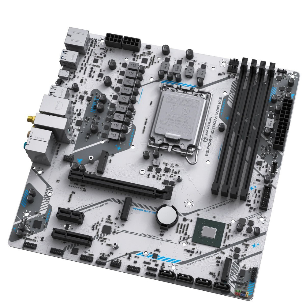 Материнская плата MAXSUN MS-eSport Z890M WIFI ICE, LGA1851, DDR5, ATX